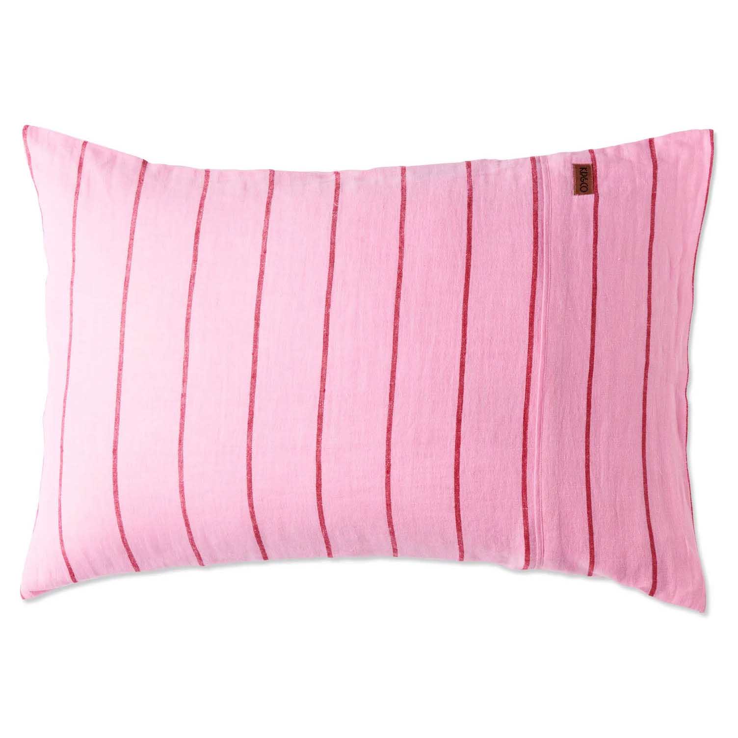 Kip&Co Iced Vovo Stripe Linen Pillowcases 2P Std Set